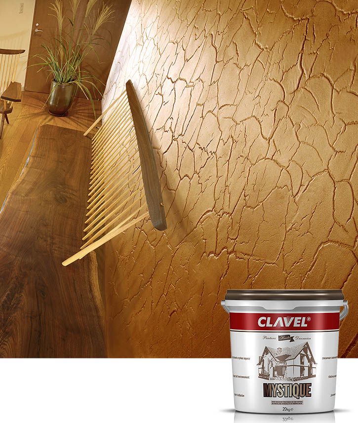 Фактурная штукатурка Clavel Mystique создает эффект трещин, не снижая при этом прочность стены