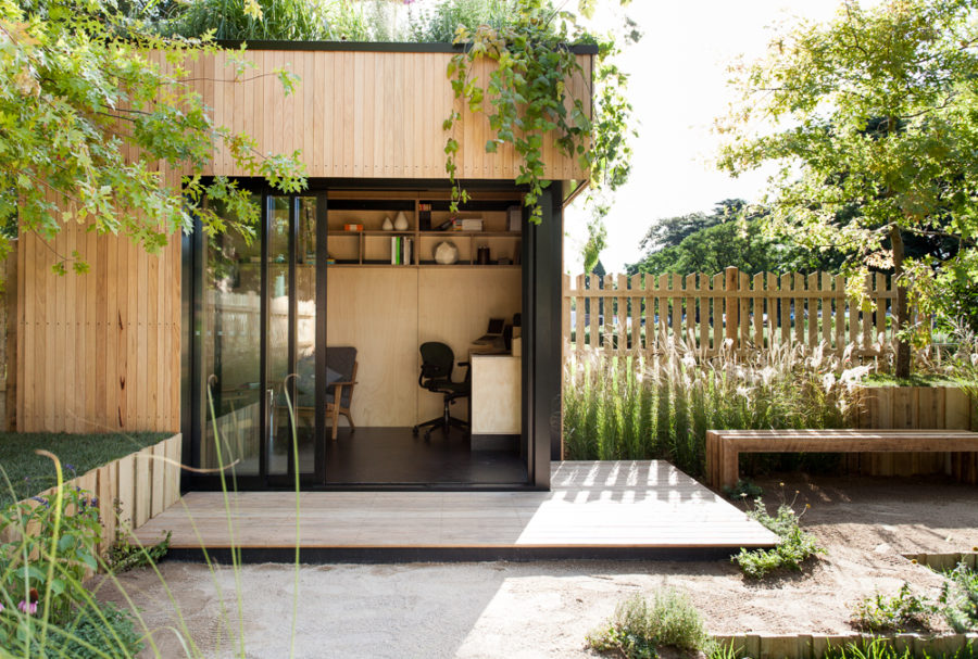 Wooden garden office