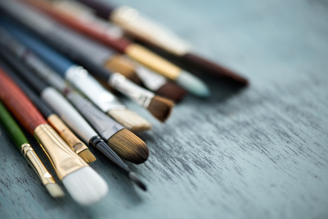 Assortment of Acrylic Paint Brushes