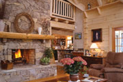 cozy stone fireplace thumbnail