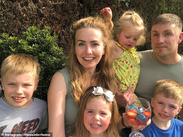 Neil Painter, 36, and wife Katie, 32, from Marston Green, Birmingham, moved into the spacious family home last year with their four children aged between two and eight