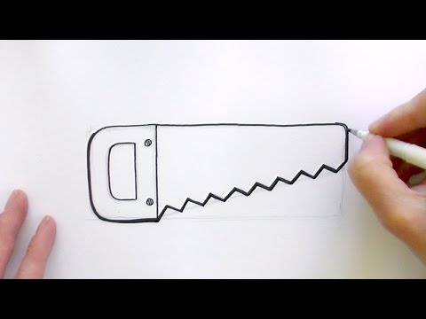 How to Draw a Cartoon Saw