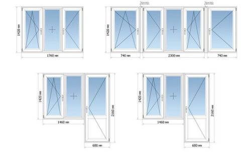 ПВХ трехстворчатое окно – размеры по стандартам