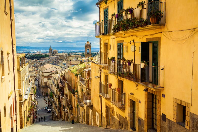 Caltagirone city, Sicily royalty free stock photography