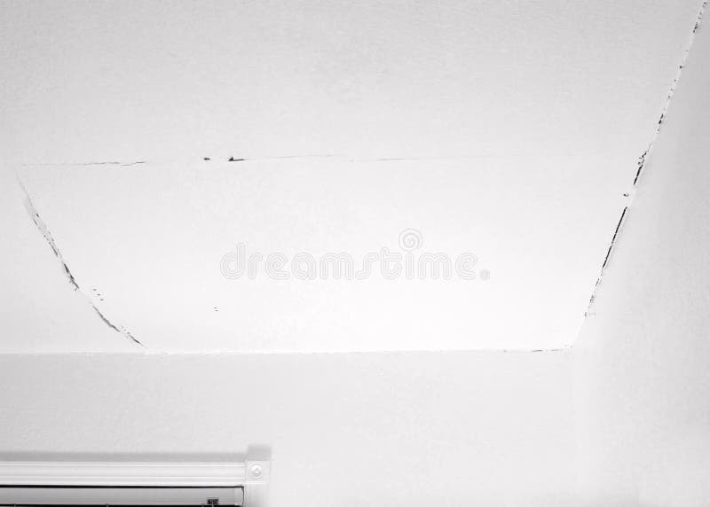 Crack in ceiling and corner with wall royalty free stock photography