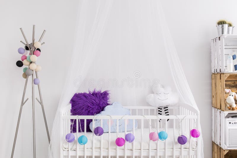 Creative idea for baby girl cradle royalty free stock photo