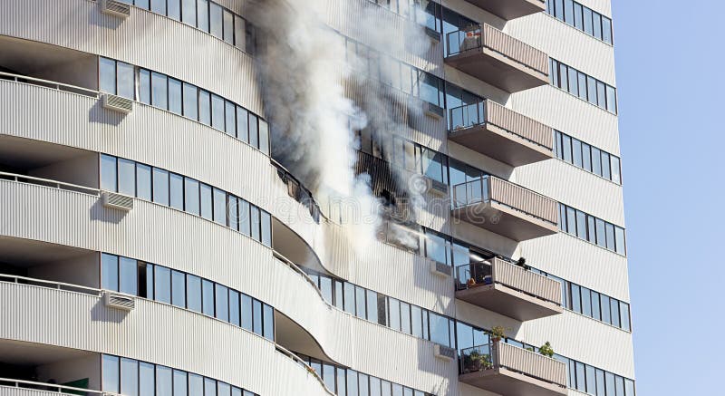 Firefighters Extinguish the Fire royalty free stock photo