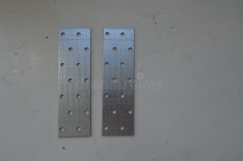 Metal fastening of wooden building structures. Metal fastening of wooden building the structures stock photo