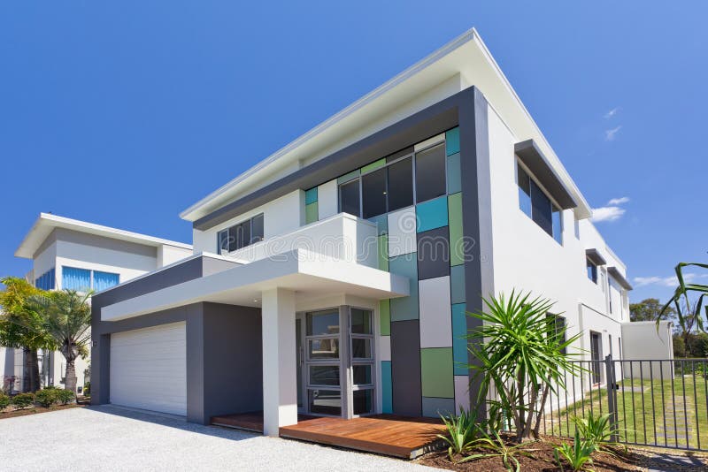 Modern house front royalty free stock photos
