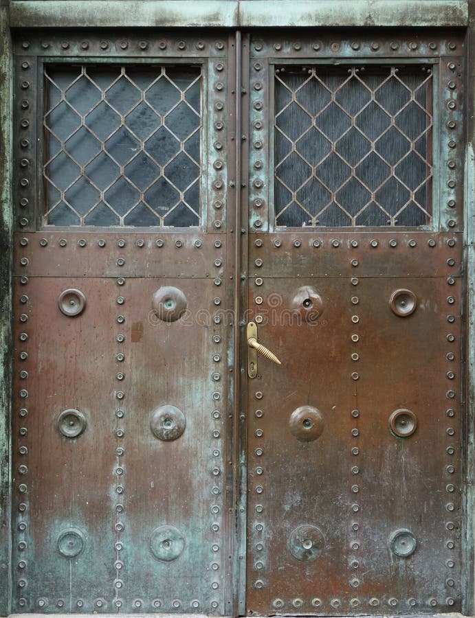 Old metal door royalty free stock photo