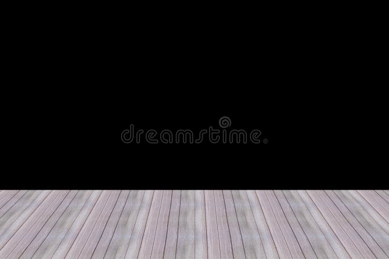 Perspective wood wall floor room wooden design wallpapers and black background stock images
