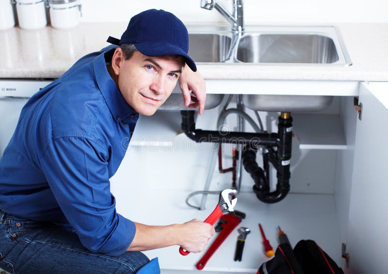 Professional plumber. royalty free stock photography