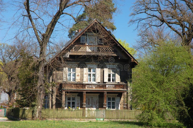 Russian Wooden House. Wooden House in the Russian colony Alexandrowka, Potsdam Germany royalty free stock image