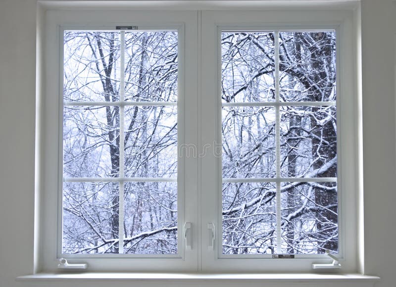 Winter window royalty free stock photos