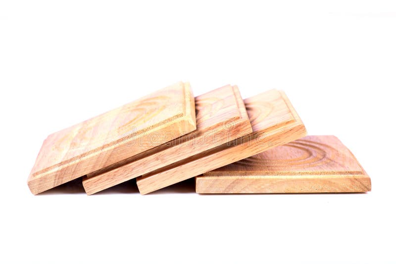 Wooden coasters. Beautiful shot of wooden coasters on white background royalty free stock photography