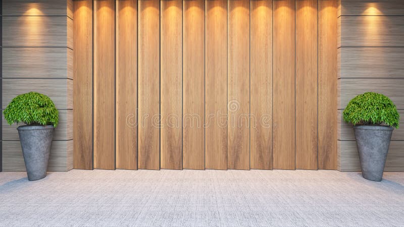 Wooden panel wall decor design royalty free stock photography